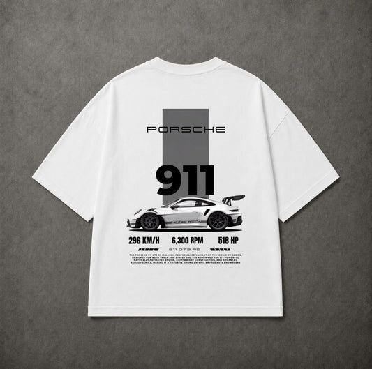 Porsche 911 White Tee