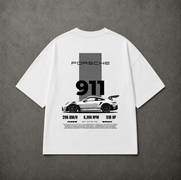 Porsche 911 White Tee