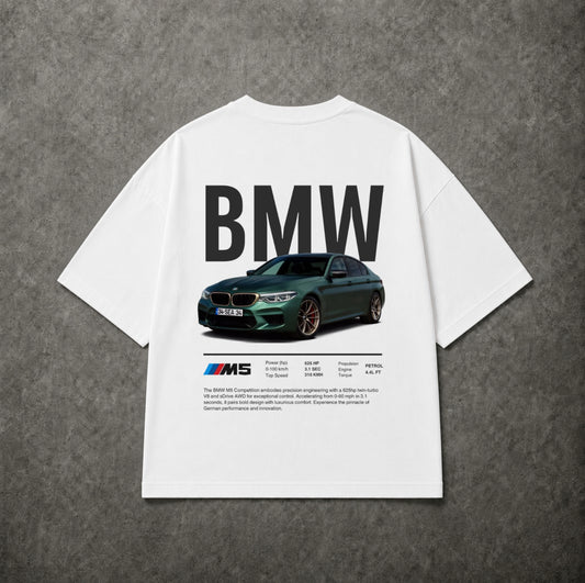 BMW M5 white tee